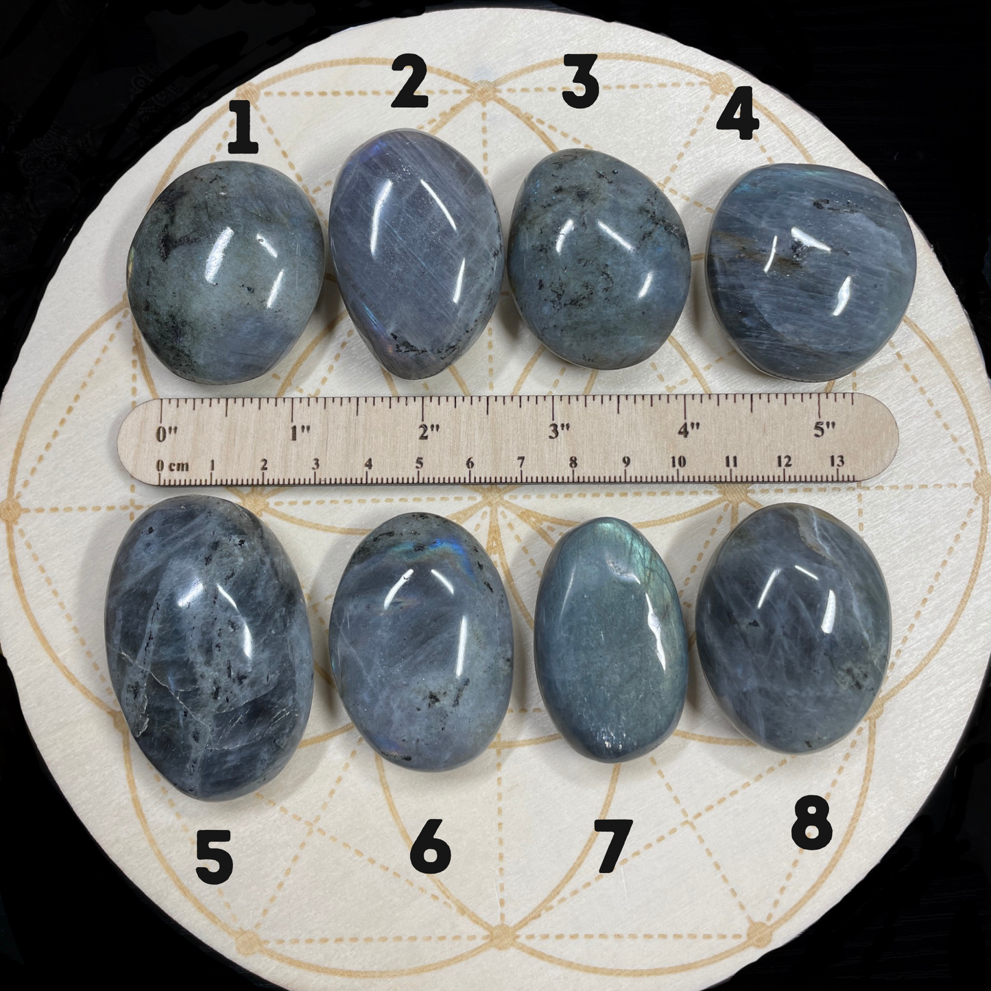 Labradorite Palm Stone - Labradorite - Natural Stone