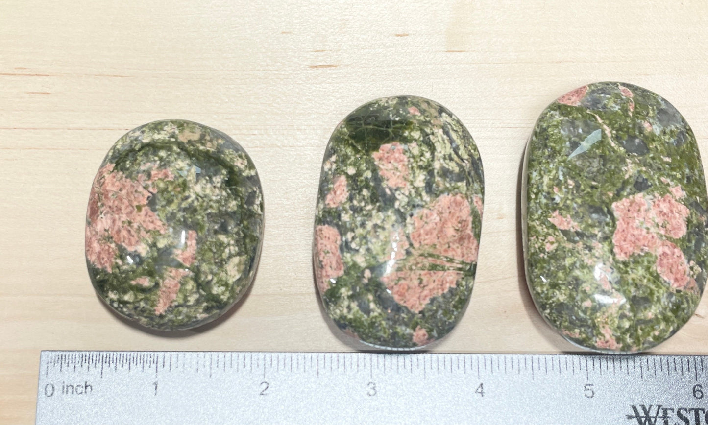 Unakite Palm Stone - Unakite Cloud - Unakite Natural Stone